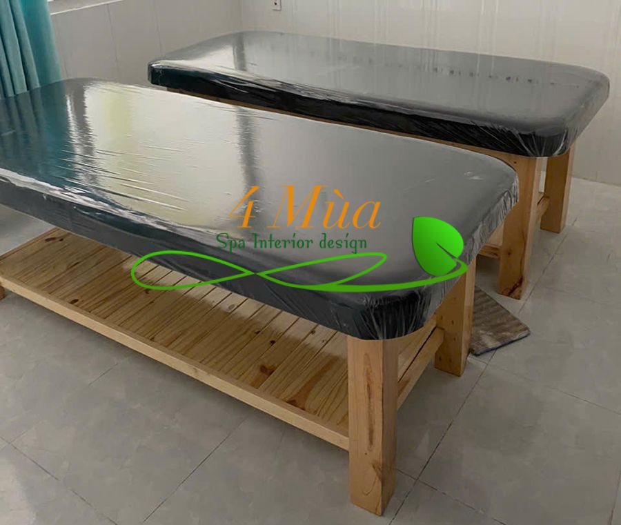 Giường gỗ massage gỗ thông hiện đại