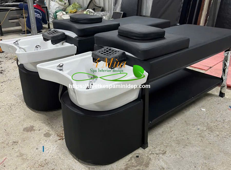 Giường gội đầu 2in1 chân sắt giá rẻ