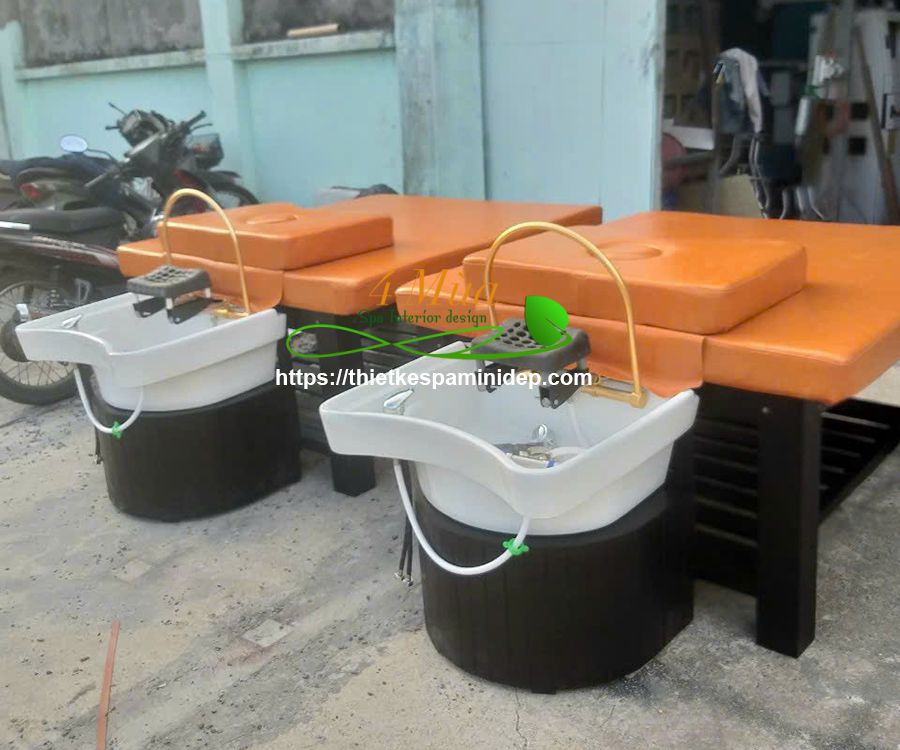 Giường gội đầu bồn sứ kích thước 200x120cm