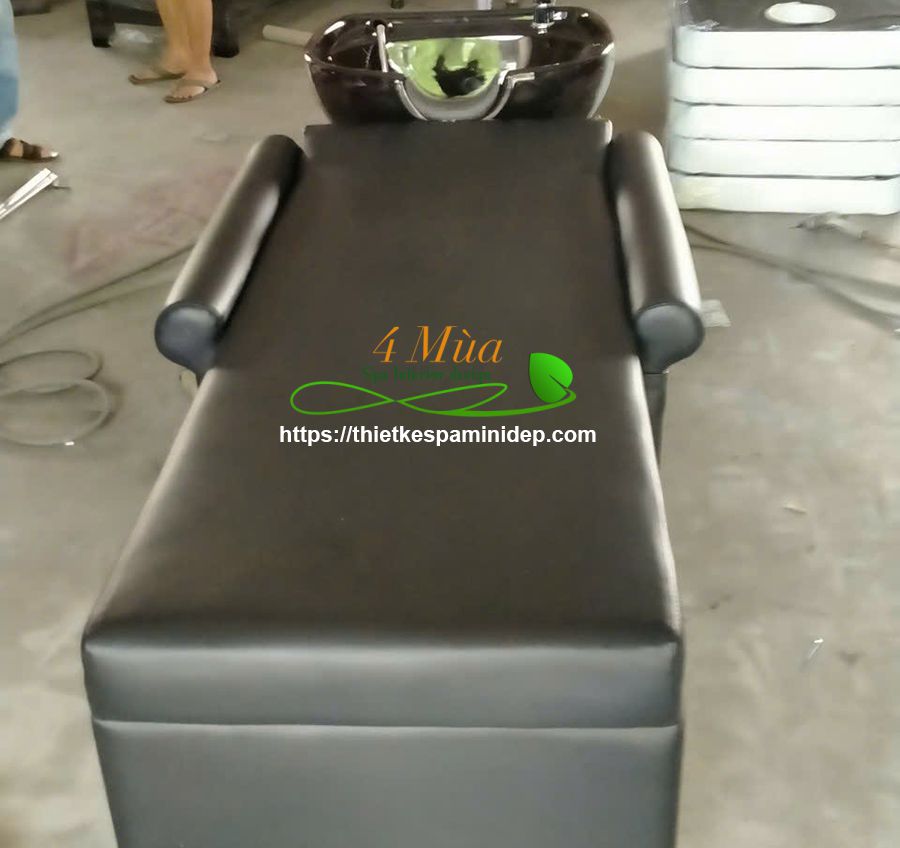 Giường gội đầu salon tóc bồn sứ