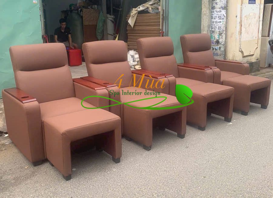 Ghế massage chân cố định bọc nỉ hiện đại 4 Ghế foot chỉnh cơ bọc nỉ hiện đại