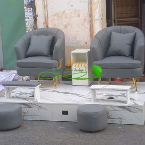 Bộ nail đôi bọc simili màu xám giá rẻ