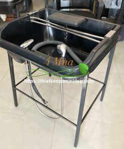 Bồn gội đầu rời nhựa chân sắt
