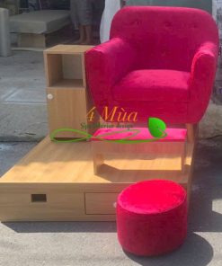 Ghế nail màu hồng giá rẻ