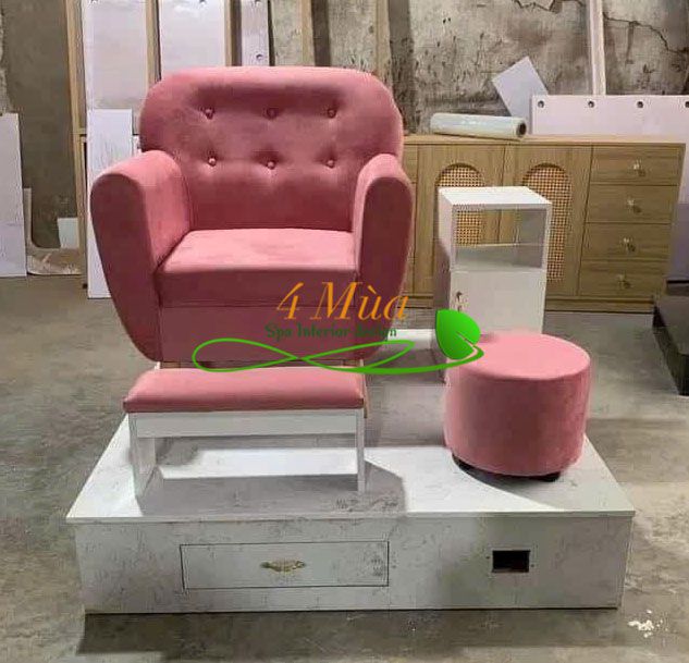 Ghế nail màu hồng giá rẻ tại Vũng Tàu
