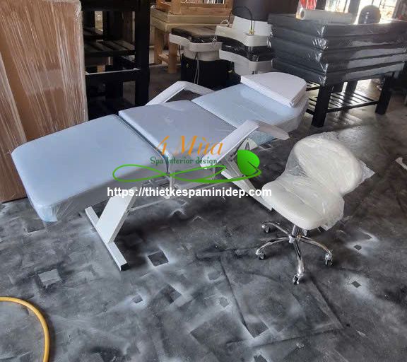 Combo giường tiêm phun xăm thẩm mỹ + ghế xoay