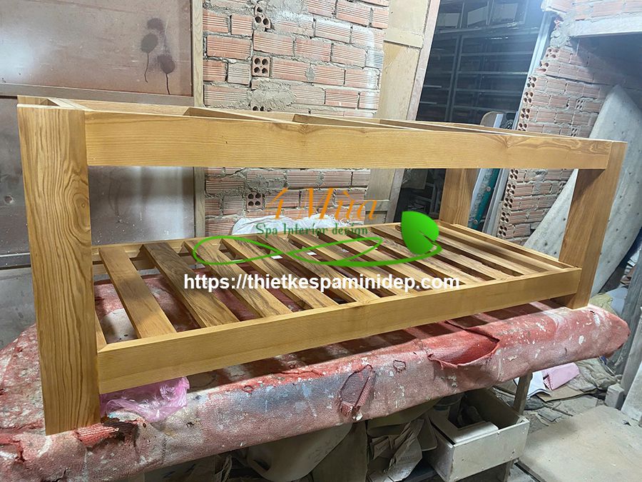 Khung giường massage body spa bằng gỗ 13 Khung giường spa gỗ sồi cao cấp