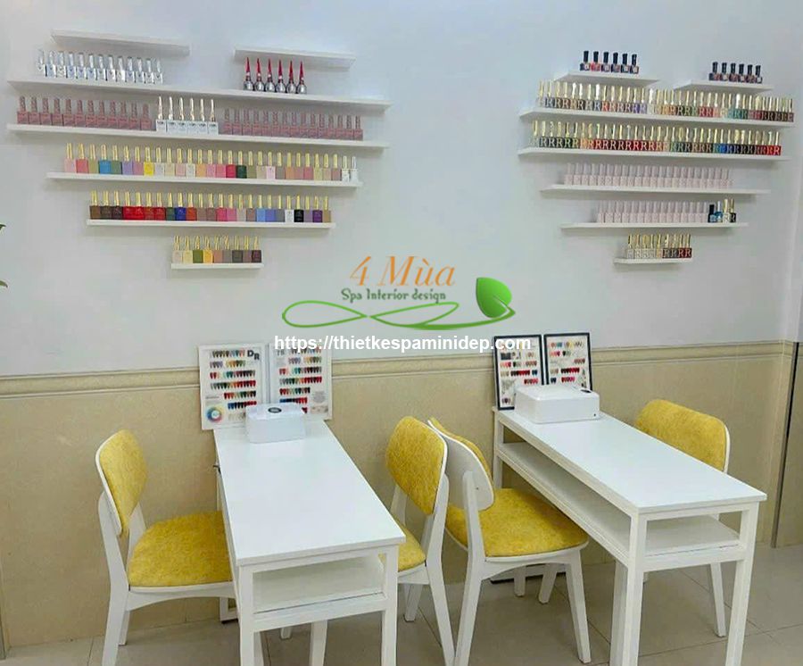 Bộ bàn làm nail gỗ cao cấp
