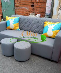 Ghế Sofa băng kết hợp 2 đôn cho spa hiện đại - GSS02