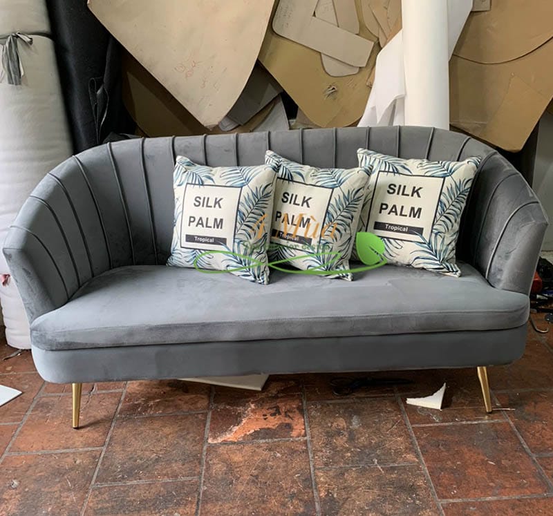 Sofa băng spa mini màu xám ghi