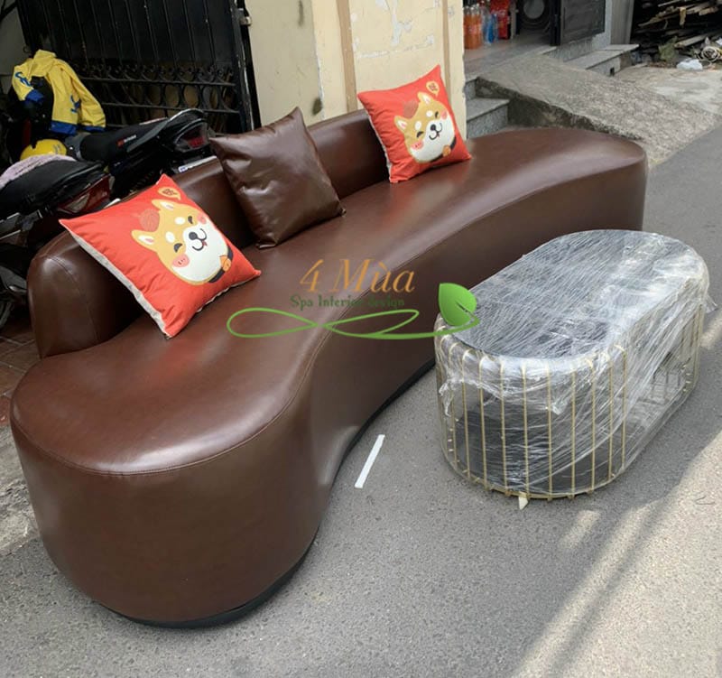 Sofa spa bọc da cao cấp